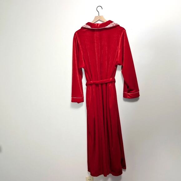 VTG Cinema Etoile size L red crushed velvet robe old cinema, movie star, luxury - Picture 2 of 9